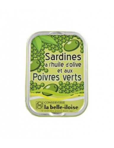 Sardines à l'huile d'olive et au poivre vert