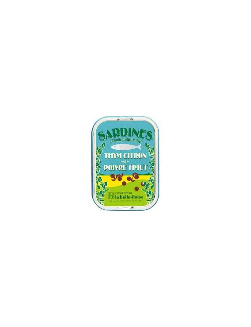 Sardines à l'huile d'olive, thym et poivres timut