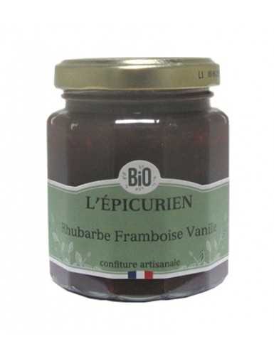 Confiture extra Rhubarbe Framboise Vanille Bio