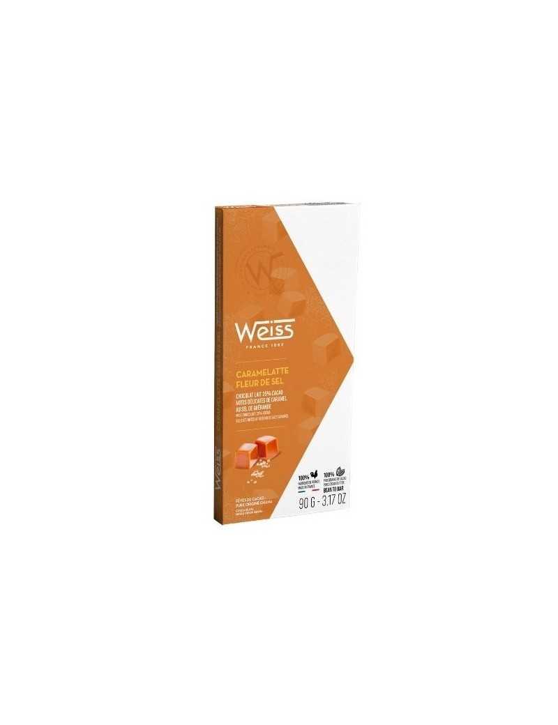 Tablette caramelatte-fleur de sel-35% de cacao-Weiss